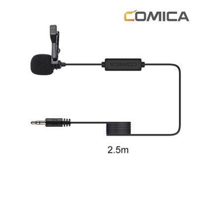 China Portable Lavalier Microphone COMICA CVM-V01CP (2.5m) Omnidirectional Lavalier Microphone Universal For Camera for sale