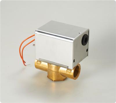 China 110VAC Working Volt Reset Spring Motorized 3-Way Brass DN20 Valve for FCU for sale