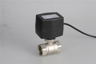 China 120VAC tipo válvula de 3 pontos de bola elétrica do atuador com a válvula de bola de bronze da 2-maneira DN15 para o sistema de controlo do fluxo à venda