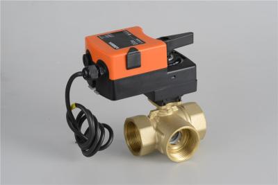 China Motorisiertes 3 Möglichkeits-Regelventil, gleiches Prozentsatz-Solenoid-Wasser-Ventil 12V zu verkaufen