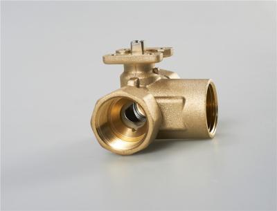 China DN50 Forged Brass Hpb59-1 3 Way Motorized Ball Valve for Water Treatment , Flow Control for sale