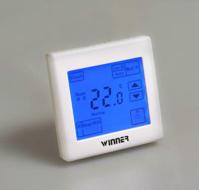 China Smart LCD Touch Screen Programmable Underfloor Digital Heating Thermostat for sale