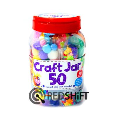 China Assorted Craft and Craft Pot 50 Diy Craft Supplies Pack Pipe Cleaners Pompom Sewing Art and Craft Kit Kids DIY Educational Toy Multi Activities for sale