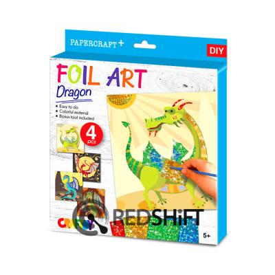 China Diy 3D Paper Craft Dragon Amazon FBA Animal Foil Craft Kids Educational Toy DIY Puzzle Make Your Own Art And Craft Set Diy Paper Craft for sale