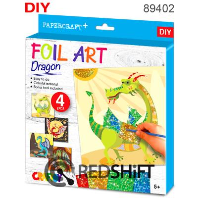 China Custom DIY Paper Craft Animal DIY Kits Paper Craft DIY Dragon Amazon FBA OEM ODM Foil Art and Craft Kids Educational Toy Puzzle Set for sale