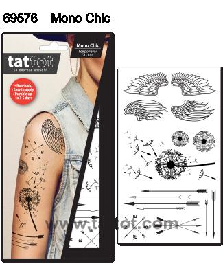 China Mono Temporary Adult Temporary Tattoo Body Tattoo Black Color OEM Customize Design for sale