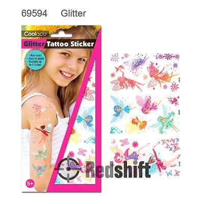 China Temporary Kids Tattoo Fairy Glitter Sticker Kids Body Water Transfer Stickers OEM Custom Design for sale