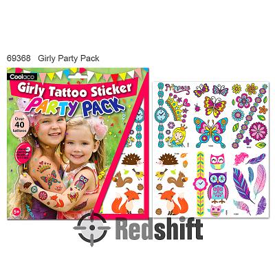 China OEM Security Body Tattoo Sticker Temporary Colorful Girly Tattoos Party Temporary Tattoo Kids Tattoo for sale