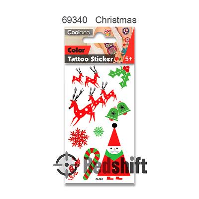 China Mini Temporary X'mas Children Tattoo Stickers OEM Water Transfer Body Safety Sticker for sale