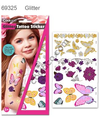 China Temporary Colorful Glitter Tattoo Body Tattoo Fashion Kids Temporary Tattoo Sticker for sale