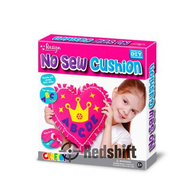 China DIY Pillow Child No Sew Cushion DIY Kids Art and Craft Educational Toy Heart Set Pillow NO--Sew Soft Cloth Knot Craft Kit Beginner Fabric for sale