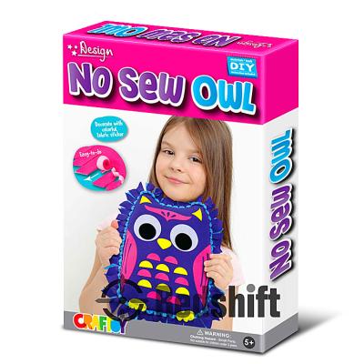 China Diy cushion kids knot educational kit owl cushion art and craft diy toy not to sew craft to make your own sticker decoration stuffed cushion pillow for sale