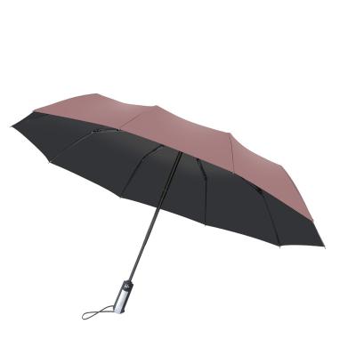 China Automatic Paraguas De Bolsillo Kids Modern Black Coating Three-Folding UV Umbrella for sale