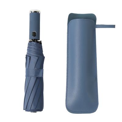 China New Modern Portable Flashlight Umbrellas Three Fold Auto Umbrella for sale