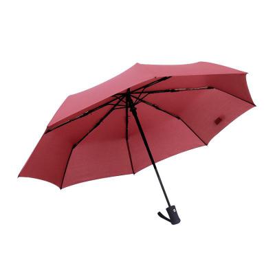 China Modern Promotional Custom Made Automatic Open Three Fold Umbrella Good Quality Umbrella for sale