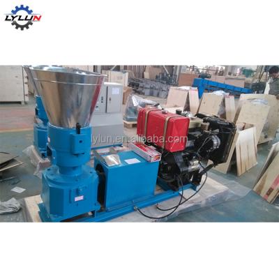 China High Efficiency Easy Operation Lylun Factory Diesel Engine Power Poultry Livestock Animals Cattle Feed Pellet Making Machine for sale