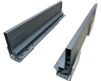 China Modern clip on undermount soft closing slim tandem drawer slides for sale