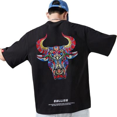 China Wholesale Anti-Wrinkle Oversized T Shirts For Mens Latest 100 Cotton T Shirt Men Embroidered Graphic Tees for sale