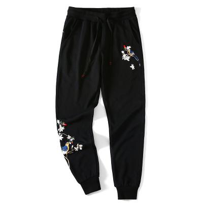 China Anti-wrinkle men fashion pants embroider joggers men's hip hop streetwear cotton hip hop men's track pants for sale