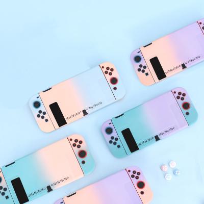 China Protector Cover Switch Pure Gradient Color Game Console Set Split Hard Shell Controller Protective Shell For Nintendo Switch for sale