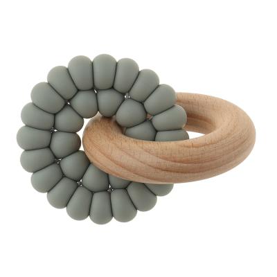 China Cheap Baby Teether Ring Teethers Chewing Toy Beech Price Good Quality Baby Silicone for sale