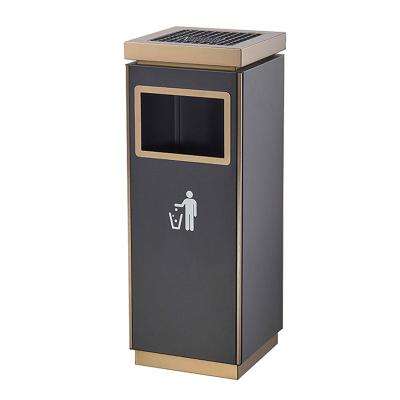 China Sustainable Commercial Lobby Ash Bin Metal Waste Bin Garbage Collection Street Household Storage Bucket for sale