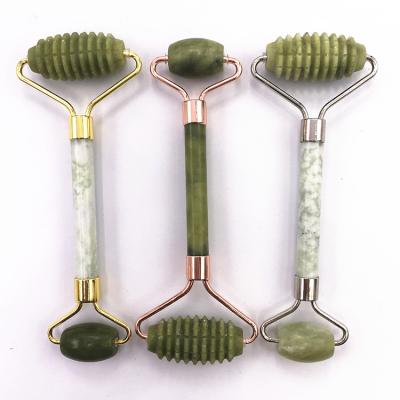 China Hot Selling Wholesale High Quality Green Jade Facial Massager Beauty Massage Roller Care for sale