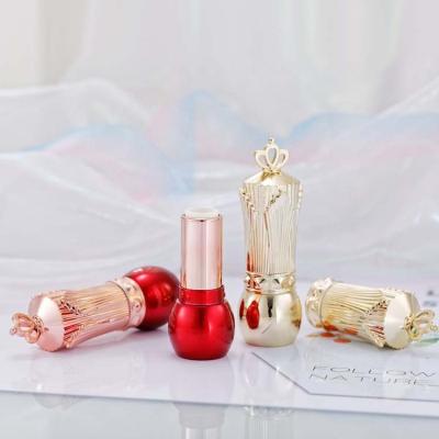 China Cosmetic Hot Selling Mini Compact Round Lipstick High End Luxury Hot Stamping Plastic Tube for sale