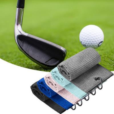 China 2021 Custom Hot Quick Dry Microfiber Waffle Polyester Sports Quick Dry Towel With Logo Sports Golf Towel for sale