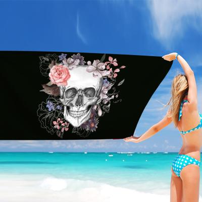 China Kid Child Safe Safe For Summer Vocation Use Fashion Custom Sand Microfiber Free Moving Beach Towel for sale