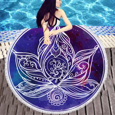 China High Quality Compressed Sports Custom Compressed Towel Luxury Wholesale Dry Round Beach Towel China for sale