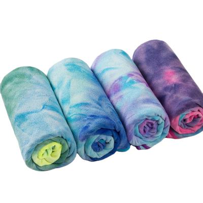 China Kids Safe Colorful Pattern Non Slip Custom Printed Outdoor Yoga Towel Microfiber Fitness Towel for sale