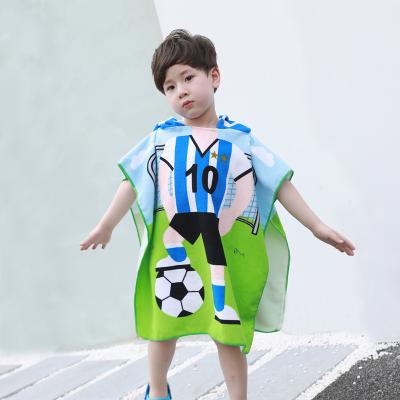 China High Quality Child Safe Style Poncho Hooded Poncho Towel Children Cartoon Raincoat Digital Printed for sale