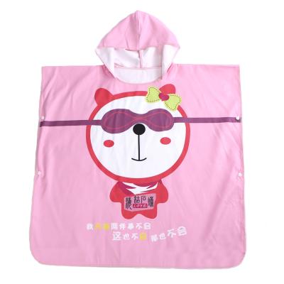 China Wholesale Safe Hooded Beach Towel For Children From China Poncho Kids Style Printed Beach Poncho Towel for sale