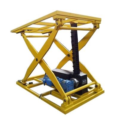 China Reducer Lifting Type Rigid Chain Lifting Platform Building Material Stores Stage for sale