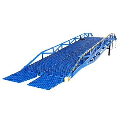 China Building Material Shops 10 Ton ISO9001 Mobile Hydraulic Trailer Loading Ramp Dock Ramp for sale