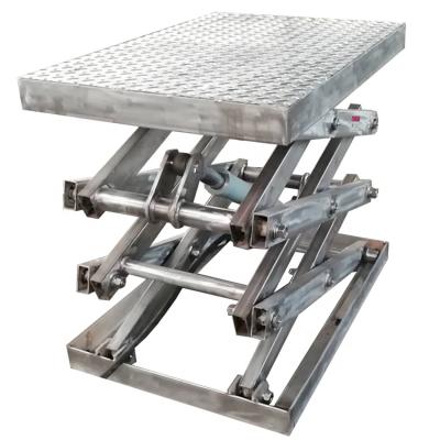 China Building Material Shops 304 Stainless Steel Scissor Lift For Food And Drug Factory for sale