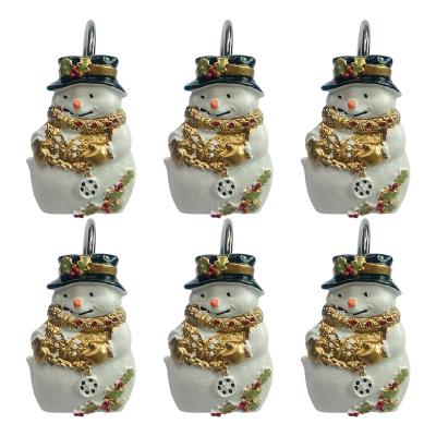 China ECO-FRIENDLY CHRISTMAS SNOW KITS DESIGN, POPULAR BATHROOM SHOWER CURTAIN HOOKS BATHROOM SET (12PCS/SET) for sale