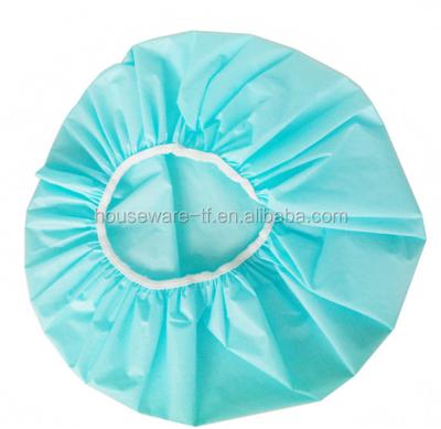 China Sustainable Plastic Shower Cap Bath Accessories Custom Material Shower Caps for sale