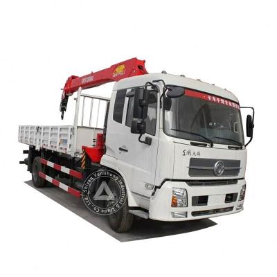 China TRUCK CRANE Dongfeng Truck 8 Ton Telescopic Boom Truck Mounted Crane for sale