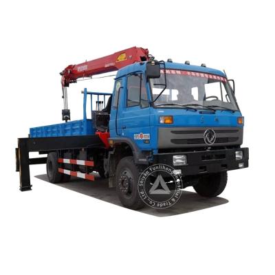 China CRANE Truck Mounted Boom Crane China 8ton Truck Crane For Sale Truck Mounted Crane With Flat Bed for sale