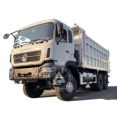 China Dongfeng 375hp 6x6 heavy duty rigid off road dump trucks for sale > 8L for sale