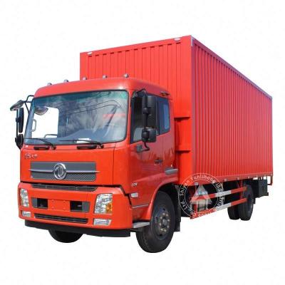 China Dongfeng 180HP diesel engine box body 10t cargo van truck for sale 8600x2500x3350mm for sale