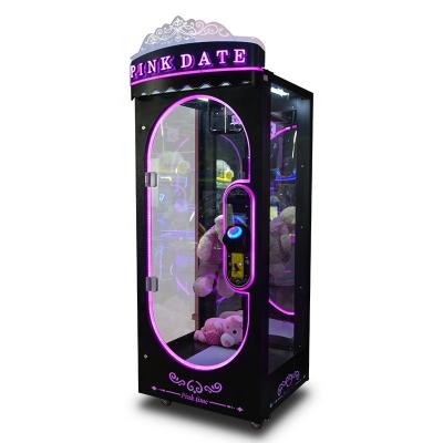 China Hot Sale Pink Date Metal+acrylic+plastic Cut Machine Professional Coin Operate Gift Selling Machine Arcade Game Doll Machine Claw For Sale for sale