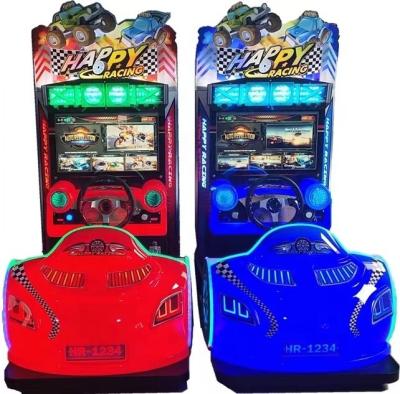 China Metal+acrylic+plastic 26 Inch LCD Display Coin Operated Happy Racing Car Overrun Arcade Machine For Kids for sale