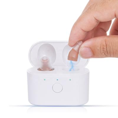 China C400 Rechargeable Hearing Aids Case Crystal Clear Healthy Portable Filling Hearing Aid In Ear Porcelain Hearing Aids for sale