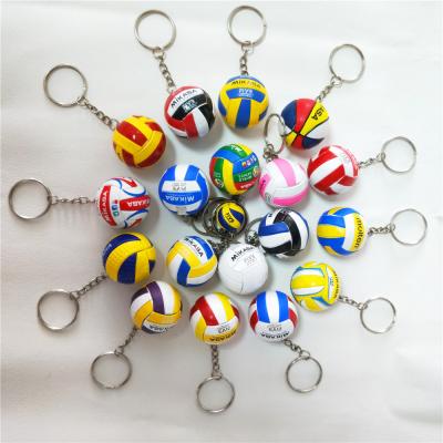 China Players Keychain Souvenir Gifts Volleyball Key Chain Sports Car Bag Ball Volleyball Ball Volleyball Rubber Key Chain Key Ring Holder Volleyball Gifts for sale