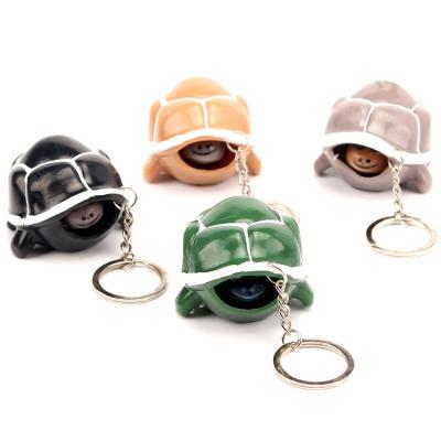 China Toy Hand Squeeze Prank Funny Soft Retractable Head Tortoise Rubber Key Chain Toy Wholesale Cartoon Cute Adult Cartoon Squeeze Squeeze for sale