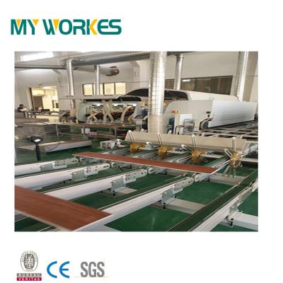 China Plastic Board WPC / PVC Floor Board Producing Manufacturing Making Machine Suppliers Line for sale