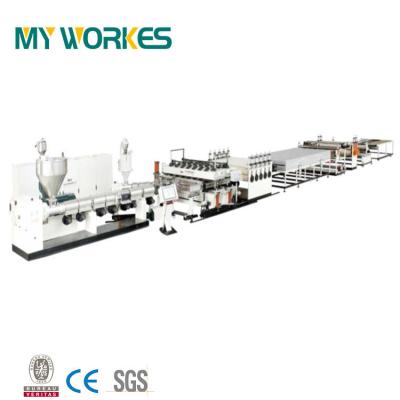 China Film Polycarbonate Cavity Plastic Sheet Producing Line Making Machine Suppliers for sale